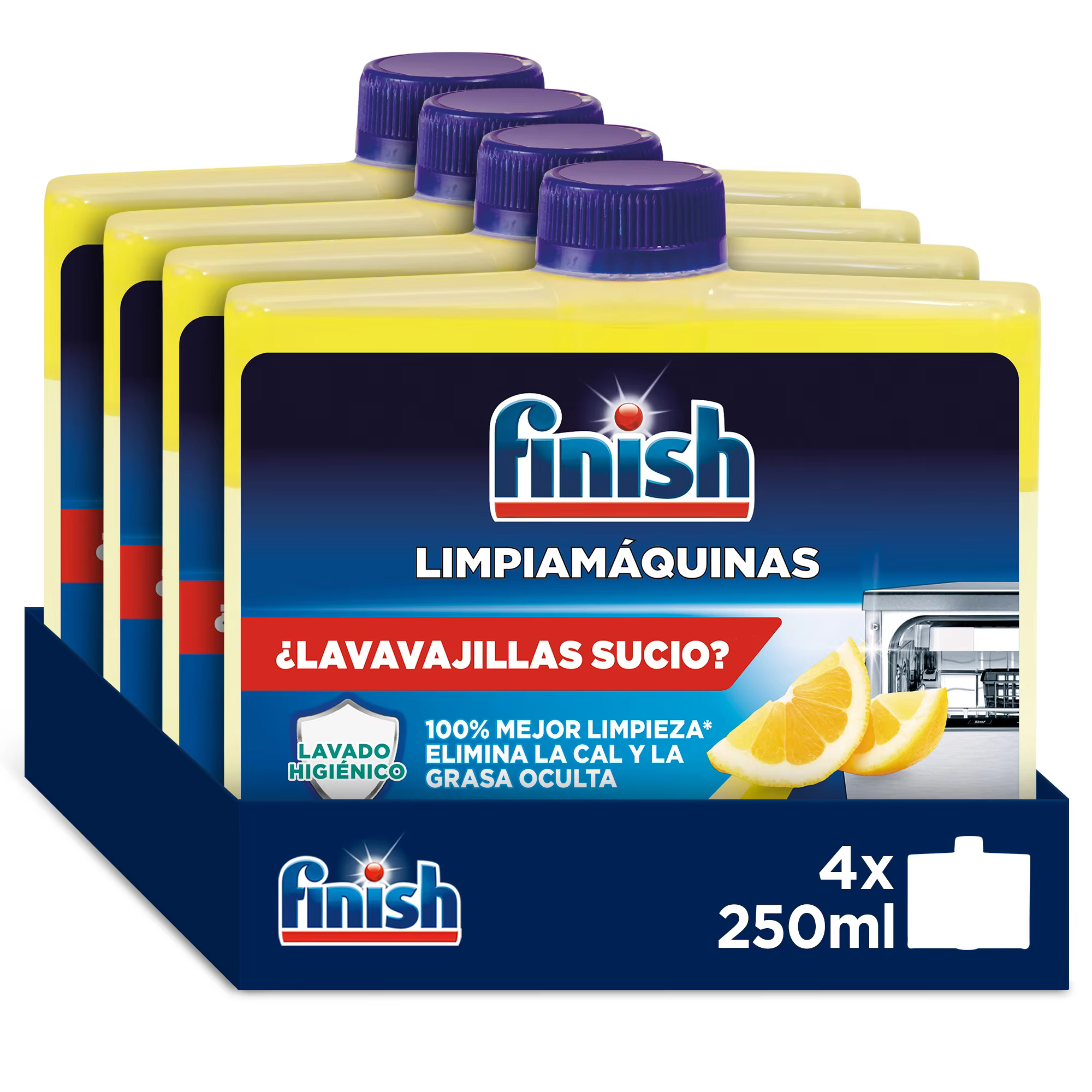 LIMPIEZA PROFUNDA para lavavajillas - Finish Limón 4x250ml