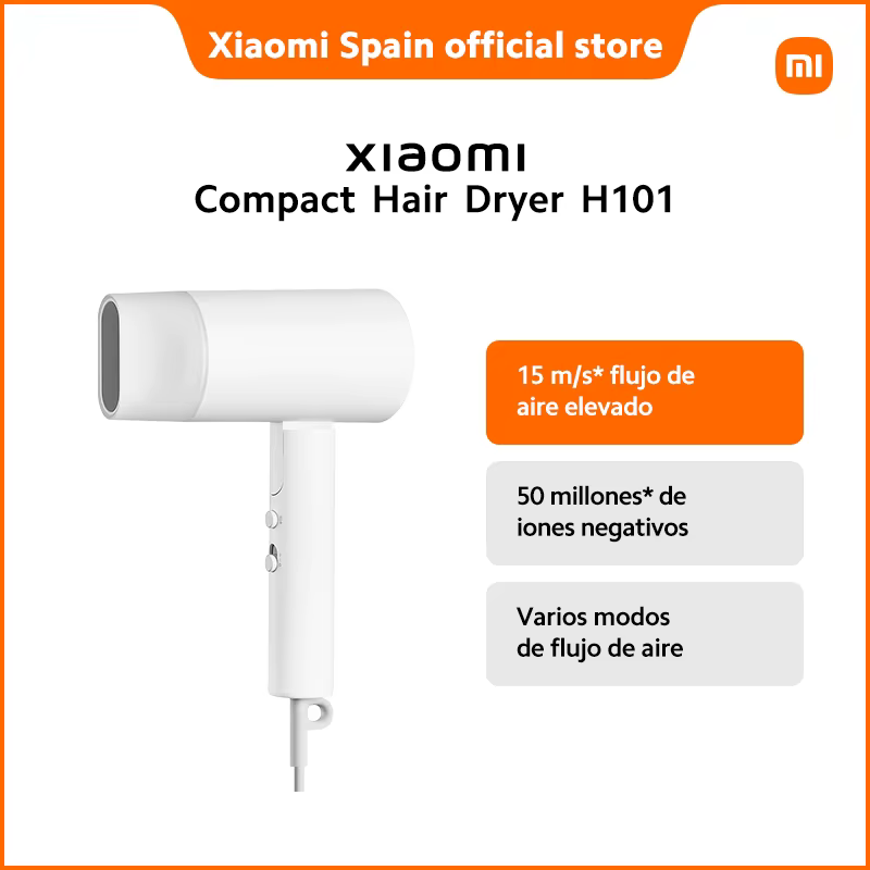 SECADO RÁPIDO: Secador compacto Xiaomi plegable y ligero