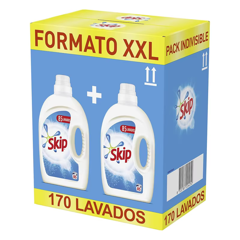 Pack 2 DETERGENTES Skip XXL con 63% de AHORRO