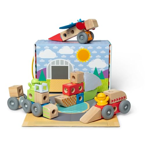 Set de VEHÍCULOS de madera Melissa&amp;Doug — Juego educativo con 49% DTO