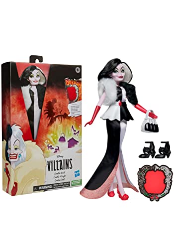 MUÑECA Cruella De Vil Disney VILLANOS con accesorios