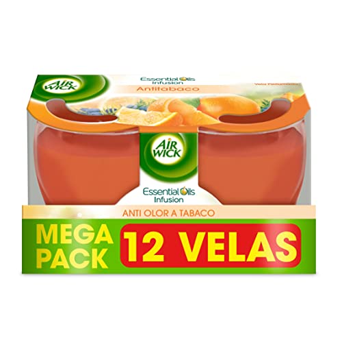 VELAS ANTIOLOR Air Wick - Pack MEGA 12 unidades, aroma afrutado