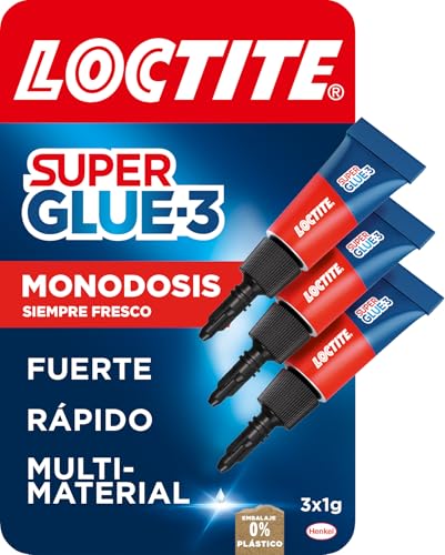 Loctite SUPER GLUE-3 Mini Trio: Pegamento instantáneo triple fuerza