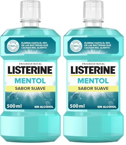 ENJUAGUE BUCAL MENTOL Listerine 500ml — Paquete 2