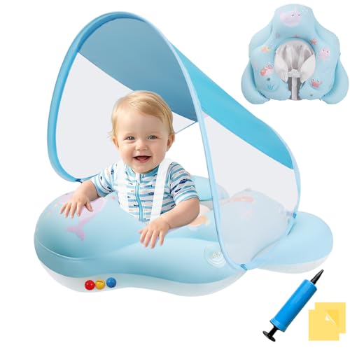 FLOTADOR BEBÉ con SOMBRILLA UPF50+ — Seguridad y diversión al 38% OFF
