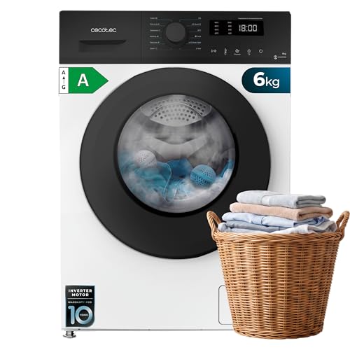 Lavadora Cecotec Bolero 6150 con VAPOR y motor silencioso