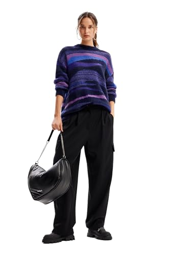 Cárdigan DESIGUAL vibrante en MORADO y ROJO, estilo único
