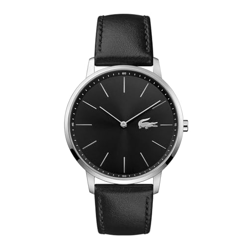 Reloj LACOSTE MOON de CUERO negro — Estilo y precisión con descuento