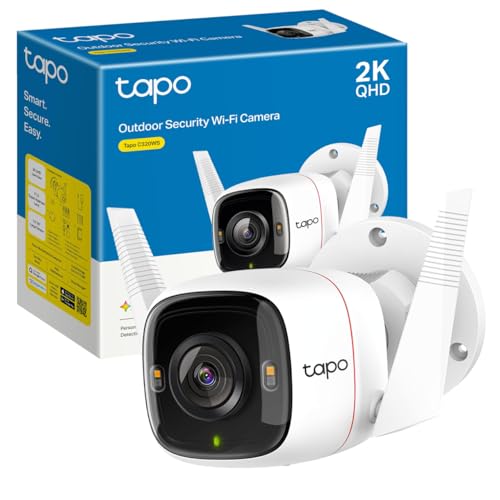 Cámara WiFi exterior TAPO 2K con VISIÓN NOCTURNA