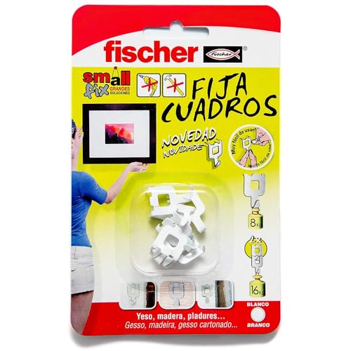 Fischer ganchos reutilizables 8 uds. SIN AGUJEROS