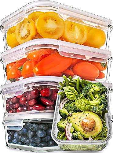RECIPIENTES de CRISTAL herméticos 880 ml — Sin BPA, oferta