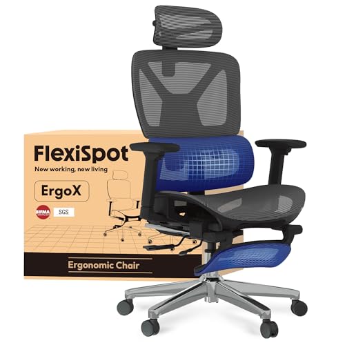 SILLA ERGONÓMICA FLEXISPOT con RESPALDO 5D y Reposapiés