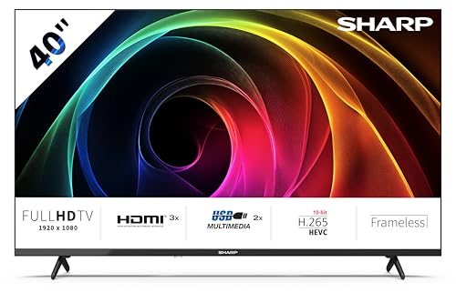 Televisor SHARP 40" FHD SIN SMART — Imagen nítida y diseño FRAMLESS